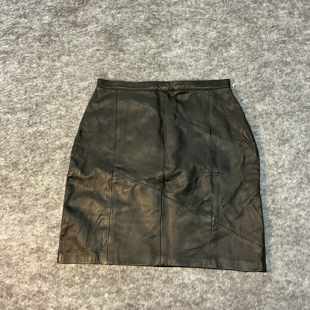 Leather Dynamics Leather Black Patchwork 1990s Y2… - image 1